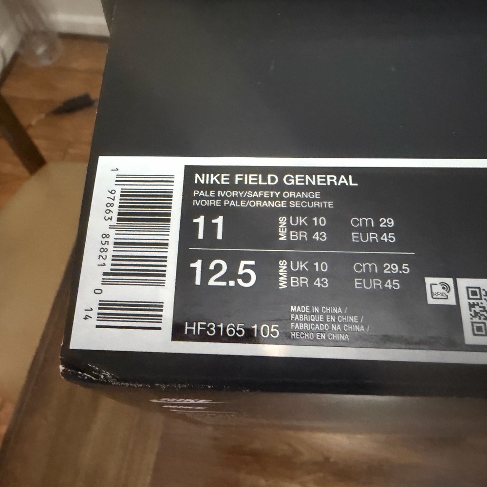 Nike Men's White and Orange Sneakers Nike field general brand new - Picture 9 of 9